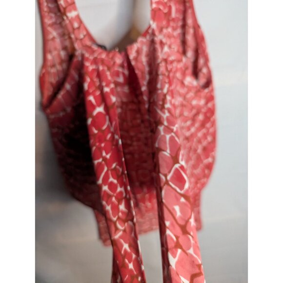 WHITE HOUSE BLACK MARKET Tank Top Tunic Layered Geometric Strappy Back Boho XS - Picture 7 of 11